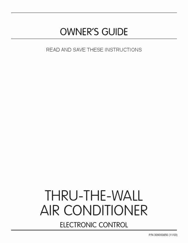Frigidaire Air Conditioner THRU-THE-WALL AIR CONDITIONER-page_pdf